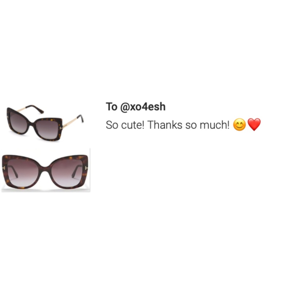 New TOM FORD Gianna Butterfly Havana Sunglasses - Picture 9 of 16